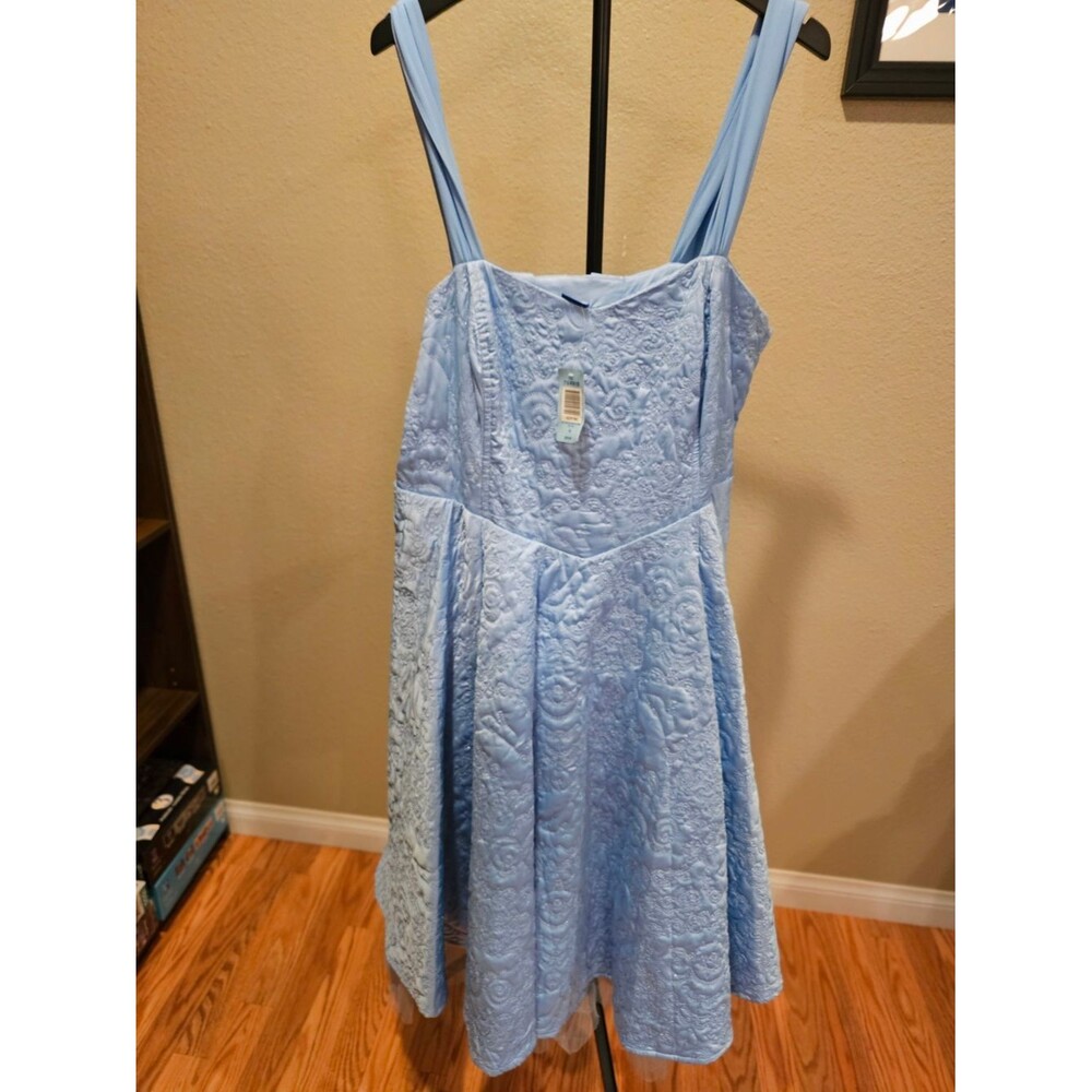 Torrid Cinderella Light Blue Quilted Embroidered Dress